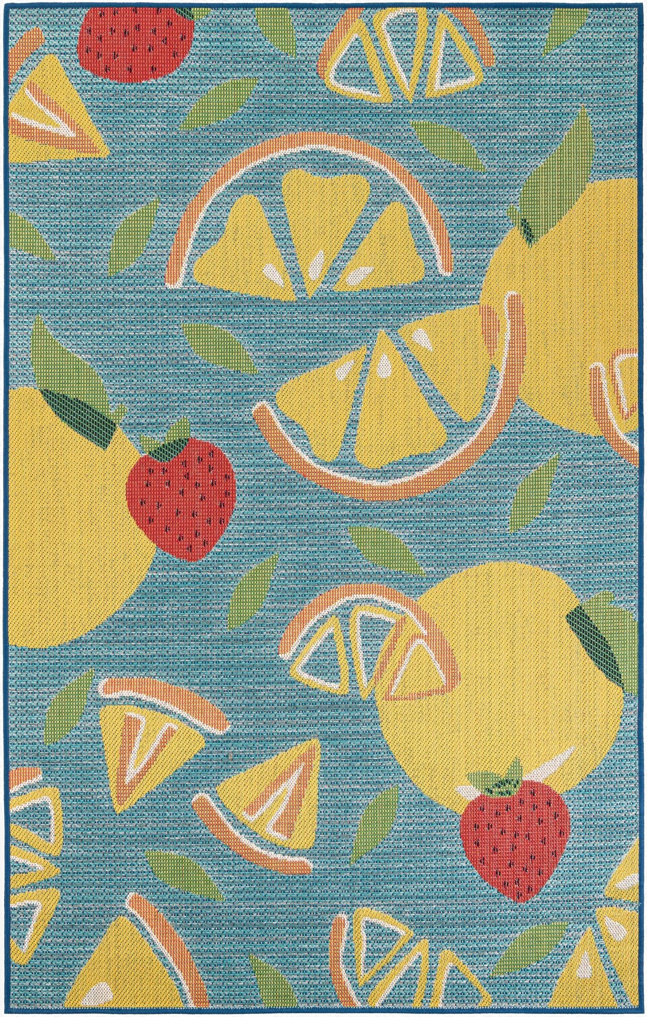  5' 3 x 8'  Washable Baja Indoor / Outdoor Rug