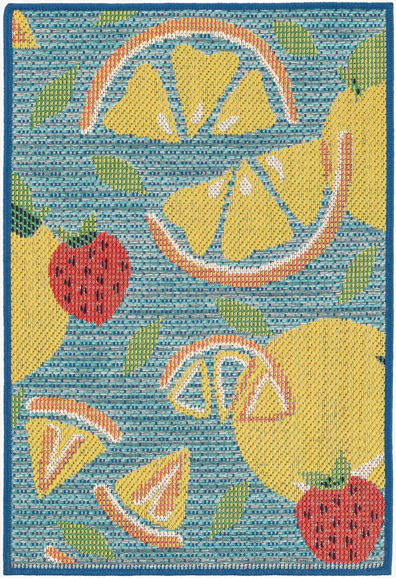  2' x 3' 1  Washable Baja Indoor / Outdoor Rug