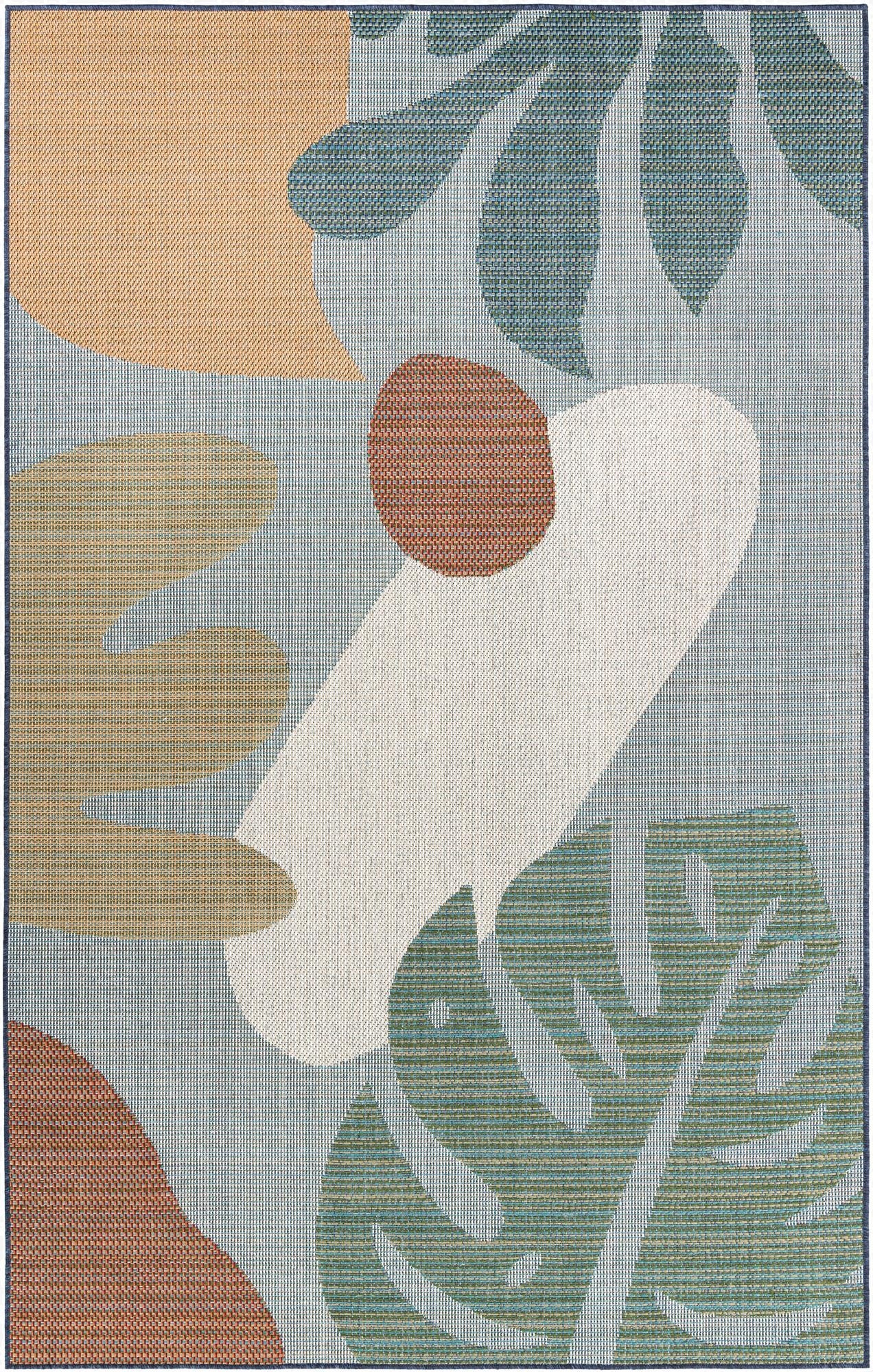  5' 3 x 8'  Washable Baja Indoor / Outdoor Rug