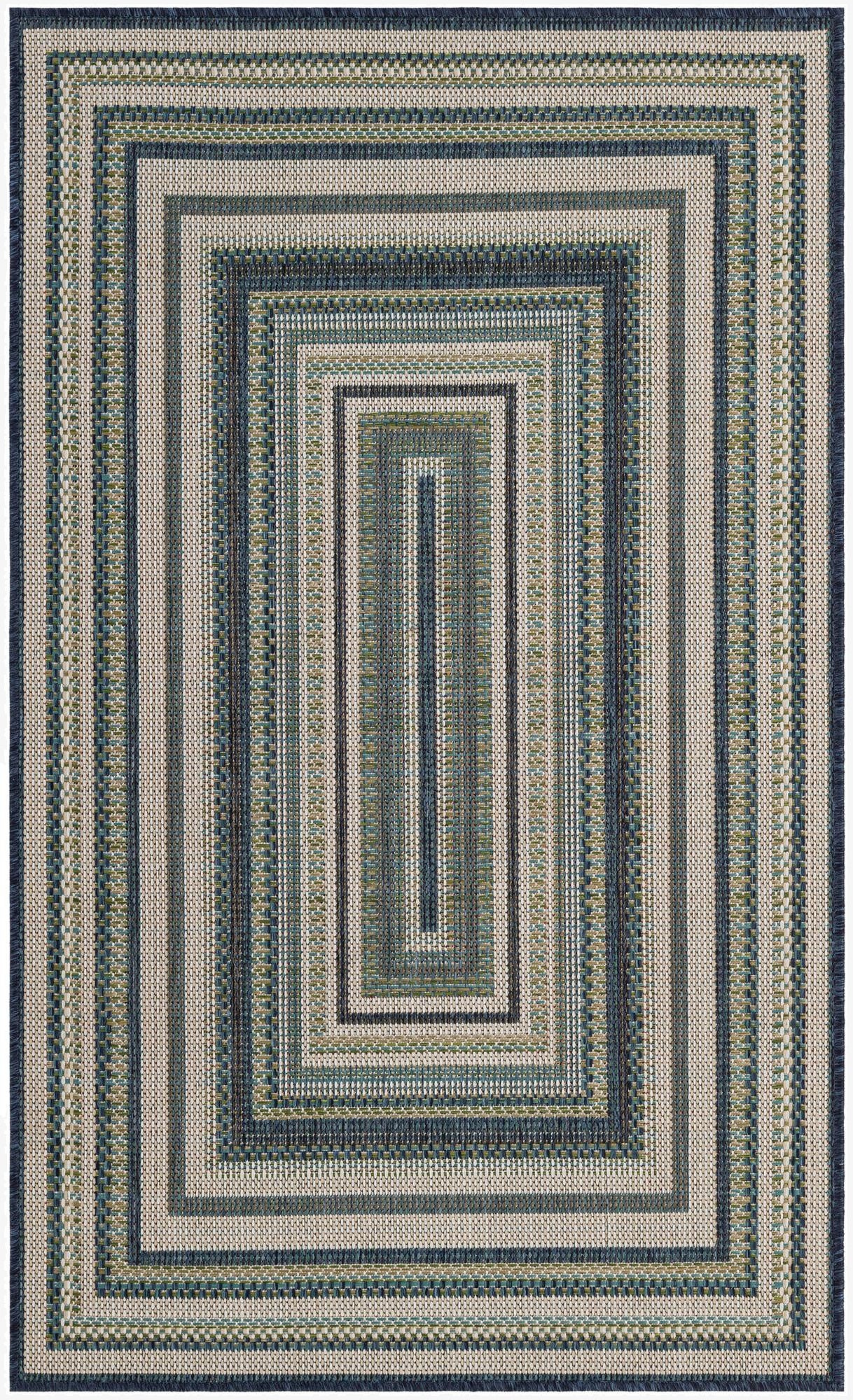  3' 3 x 5' 3  Washable Baja Indoor / Outdoor Rug