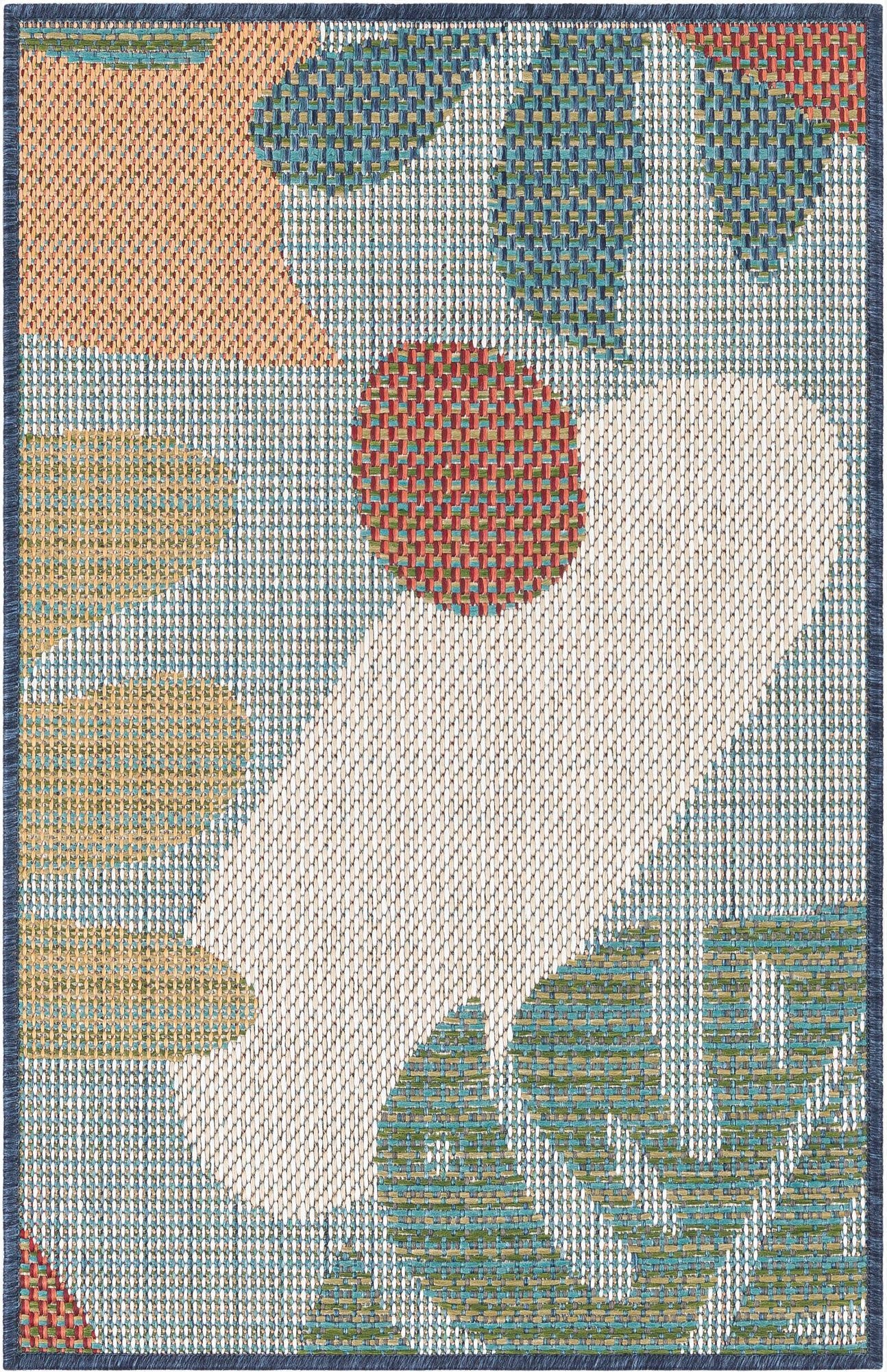  2' x 3' 1  Washable Baja Indoor / Outdoor Rug