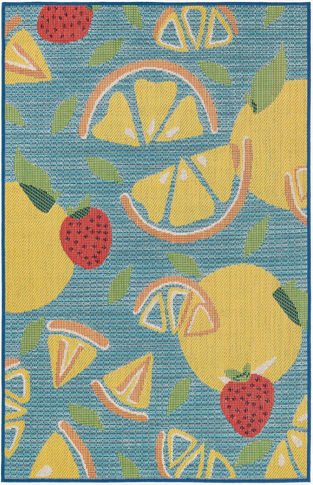  4' 1 x 6' 1  Washable Baja Indoor / Outdoor Rug