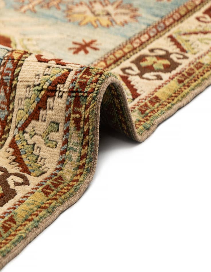 Detail image of  4' 6 x 6' 2  Hand Knotted Balouch Wool Rug