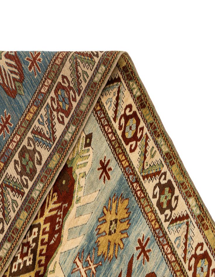 Detail image of  4' 6 x 6' 2  Hand Knotted Balouch Wool Rug