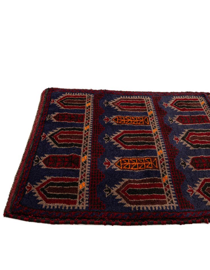 Detail image of  3' 1 x 4' 9  Hand Knotted Balouch Persian Wool Rug