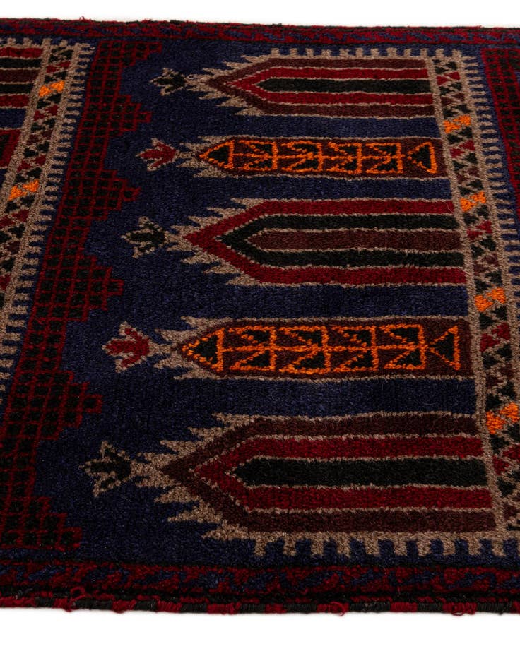 Detail image of  3' 1 x 4' 9  Hand Knotted Balouch Persian Wool Rug