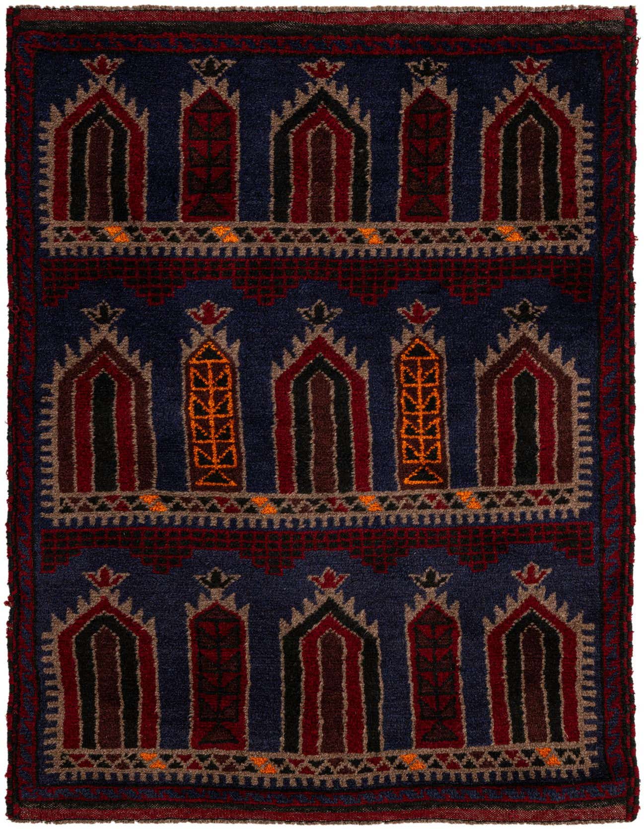 Primary image  3' 1 x 4' 9  Hand Knotted Balouch Persian Wool Rug