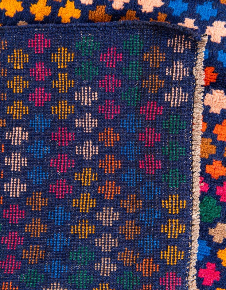 Detail image of  4' x 5' 9  Hand Knotted Balouch Wool Rug