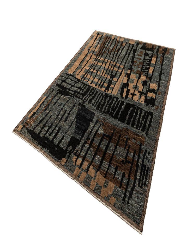 Detail image of  9' 2 x 12' 1  Hand Knotted Beni Marok Rug