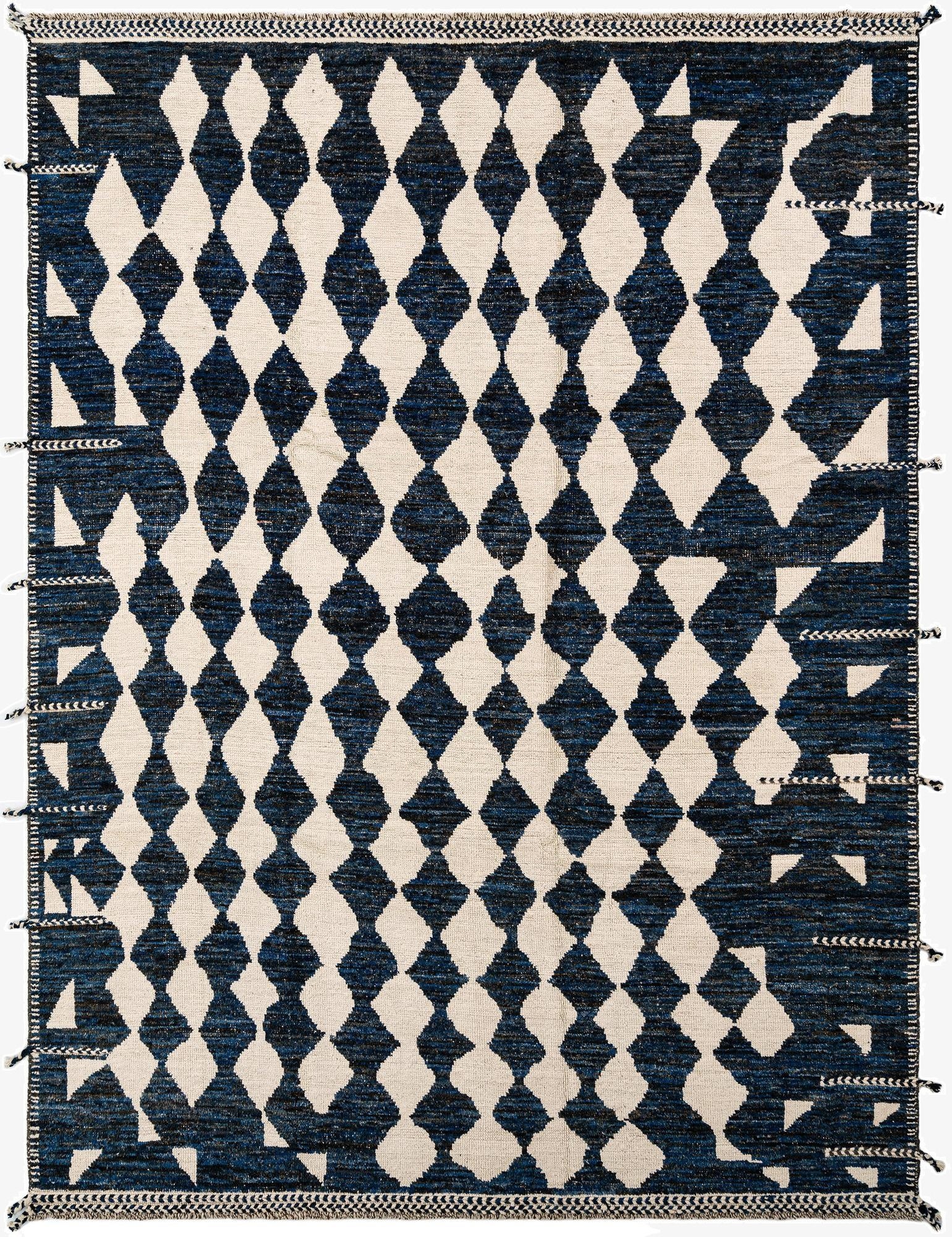  9' 1 x 12' 1  Hand Knotted Beni Marok Rug