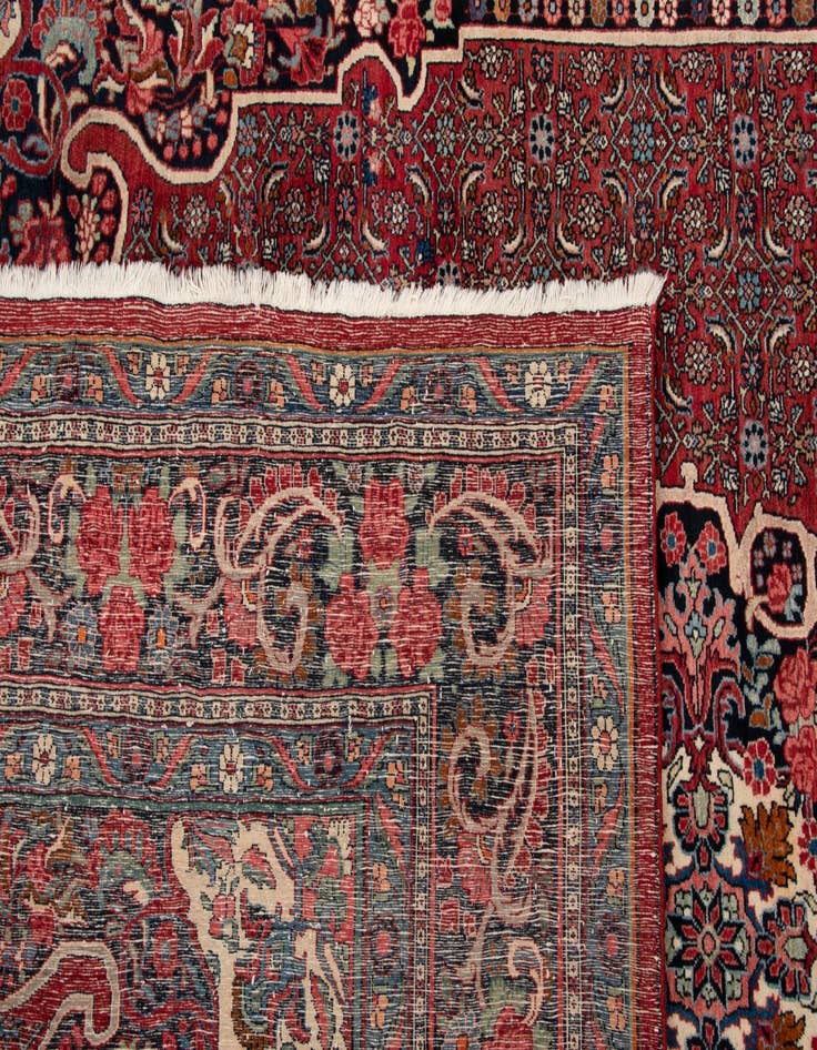 Detail image of  8' 5 x 11' 11  Hand Knotted Bidjar Persian Rug
