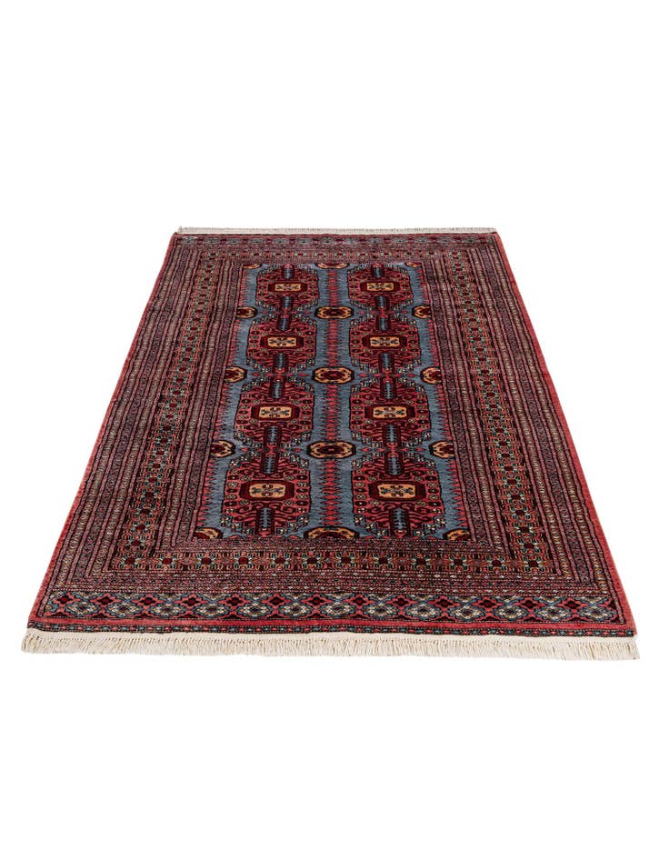 Detail image of  4' 2 x 6' 6  Hand Knotted Bokhara Oriental Wool Rug