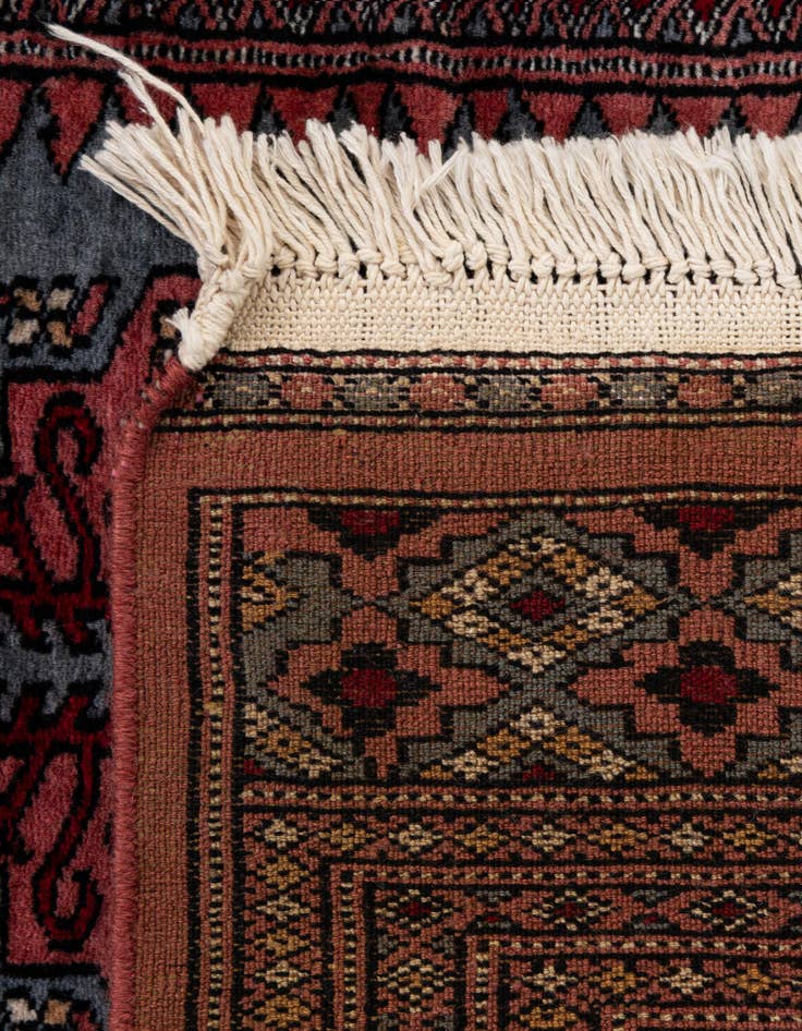 Detail image of  4' 2 x 6' 6  Hand Knotted Bokhara Oriental Wool Rug