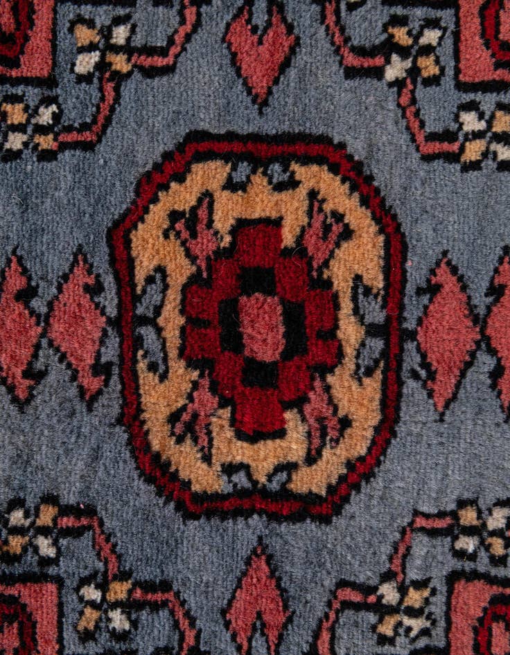 Detail image of  4' 2 x 6' 6  Hand Knotted Bokhara Oriental Wool Rug