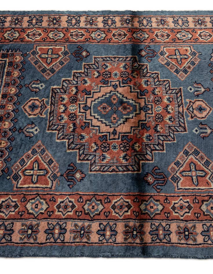 Detail image of  3' 2 x 4' 10  Hand Knotted Bokhara Oriental Wool Rug