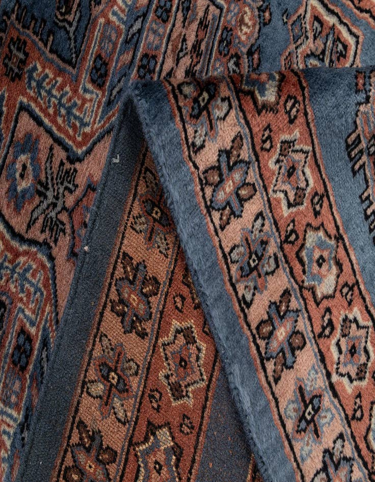 Detail image of  3' 1 x 5'  Hand Knotted Bokhara Oriental Wool Rug