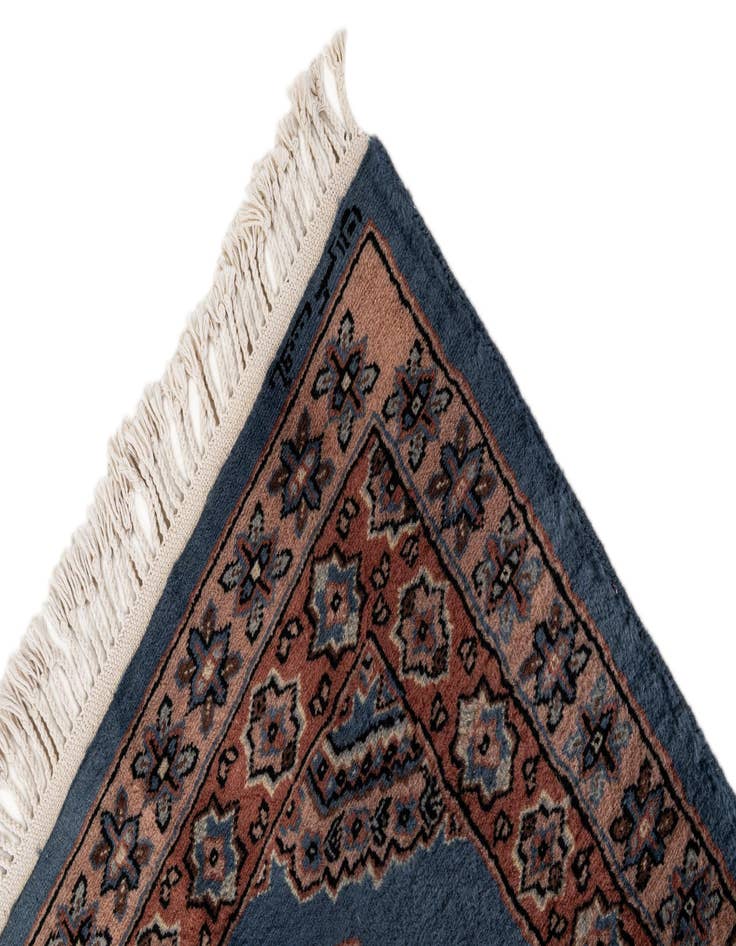 Detail image of  3' 1 x 5'  Hand Knotted Bokhara Oriental Wool Rug