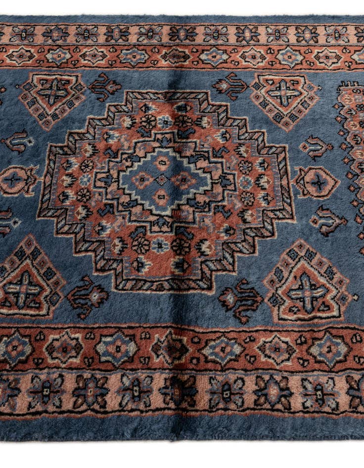 Detail image of  3' 1 x 5'  Hand Knotted Bokhara Oriental Wool Rug