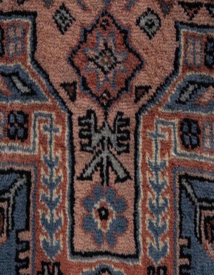 Detail image of  3' 1 x 5'  Hand Knotted Bokhara Oriental Wool Rug