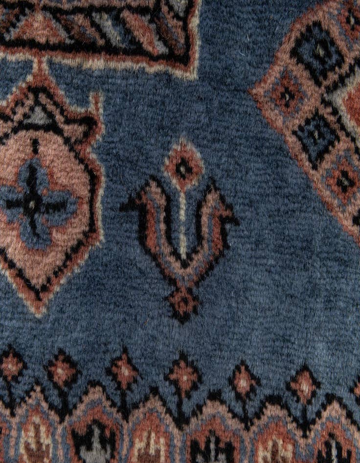 Detail image of  3' 1 x 5'  Hand Knotted Bokhara Oriental Wool Rug