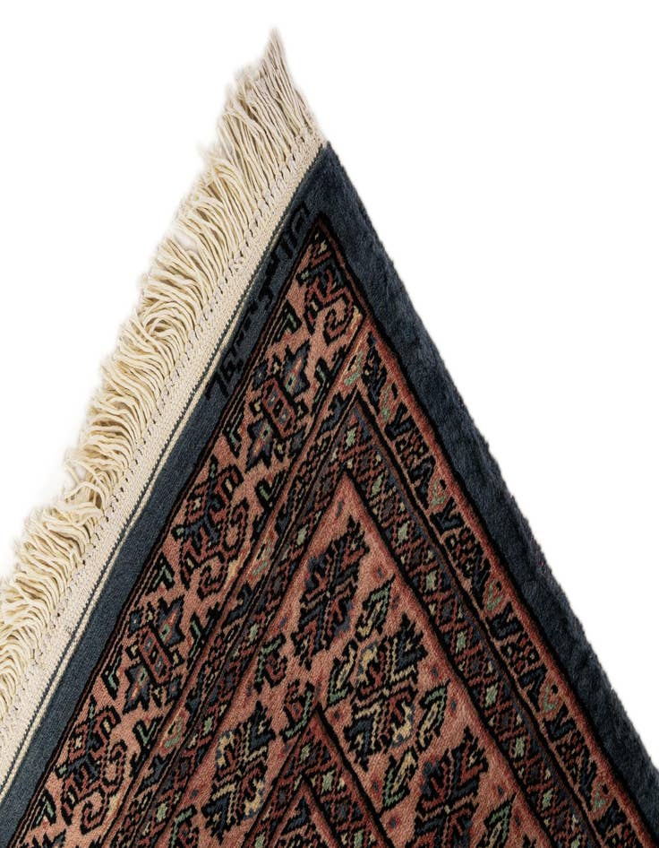 Detail image of  3' 2 x 4' 11  Hand Knotted Bokhara Oriental Wool Rug