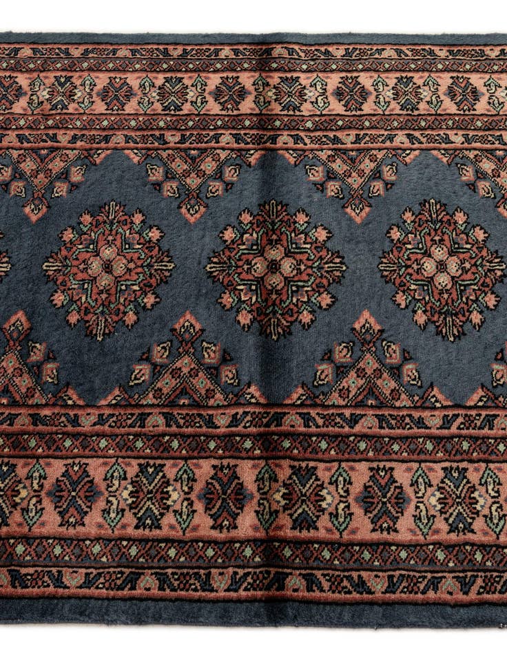 Detail image of  3' 2 x 4' 11  Hand Knotted Bokhara Oriental Wool Rug