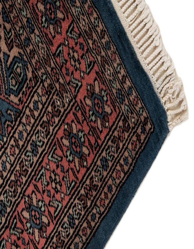 Detail image of  4' 3 x 6'  Hand Knotted Bokhara Oriental Wool Rug