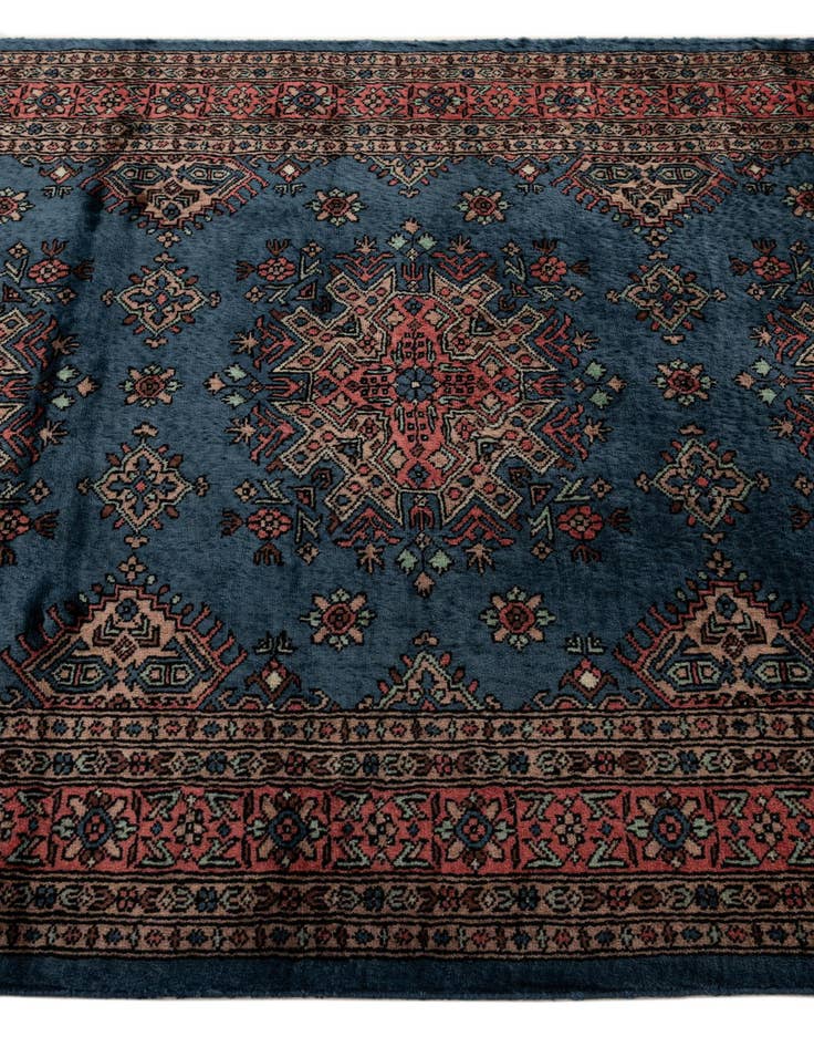 Detail image of  4' 3 x 6'  Hand Knotted Bokhara Oriental Wool Rug