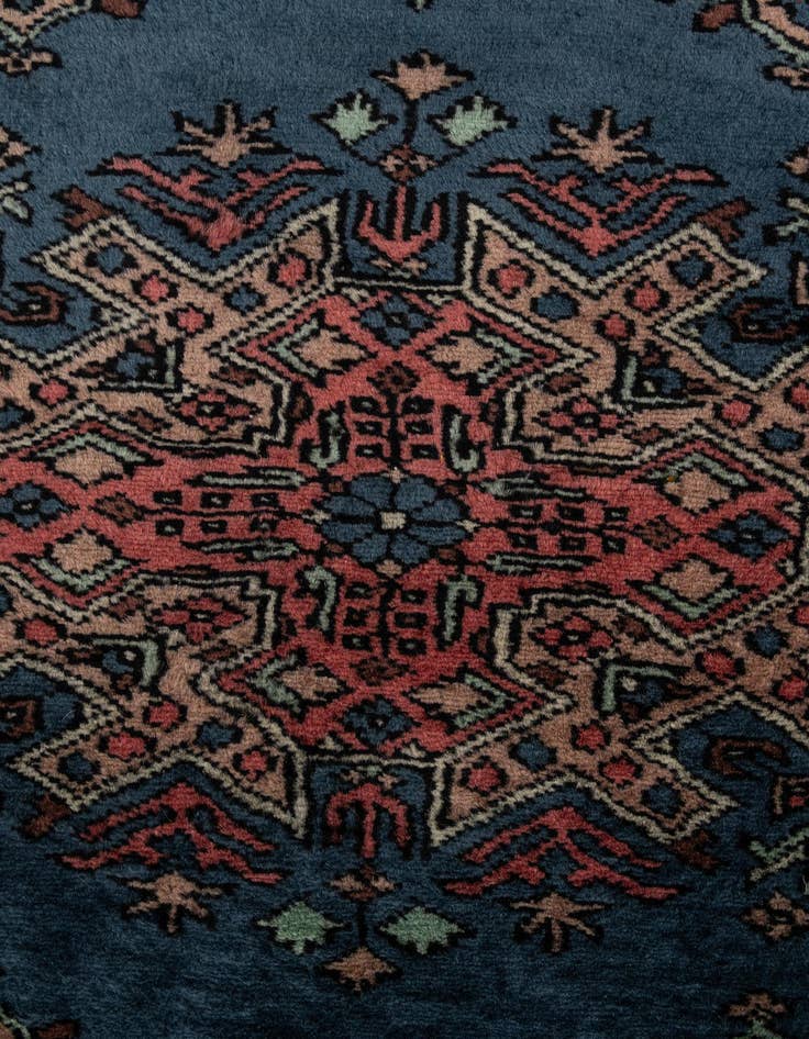 Detail image of  4' 3 x 6'  Hand Knotted Bokhara Oriental Wool Rug