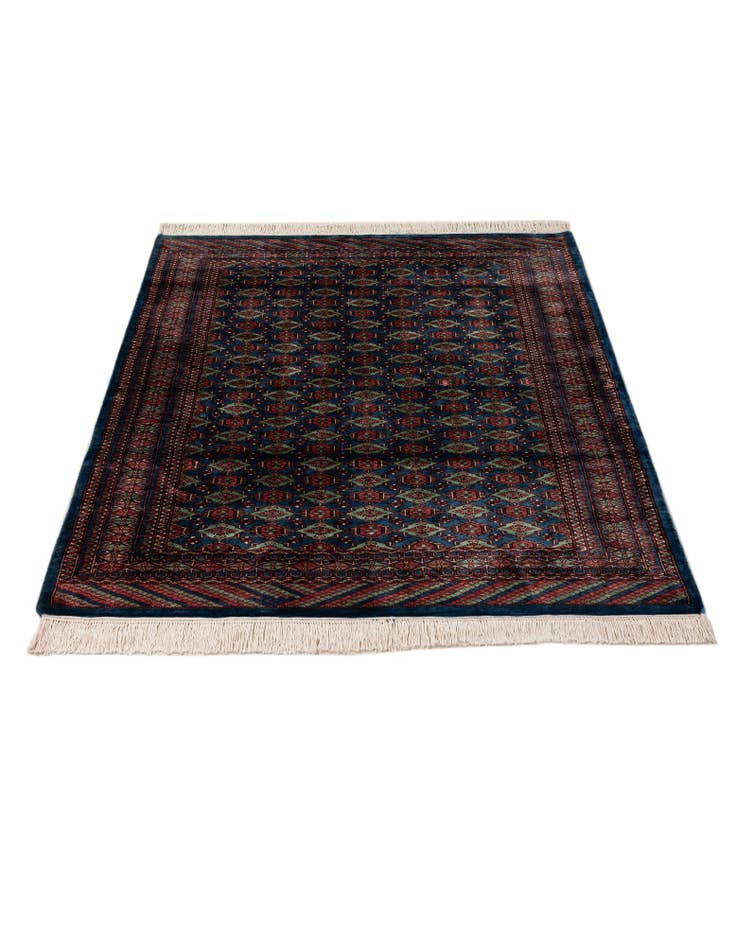 Detail image of  4' 2 x 5' 6  Hand Knotted Bokhara Oriental Wool Rug