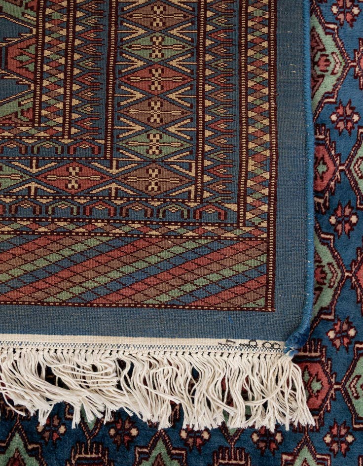 Detail image of  4' 2 x 5' 6  Hand Knotted Bokhara Oriental Wool Rug