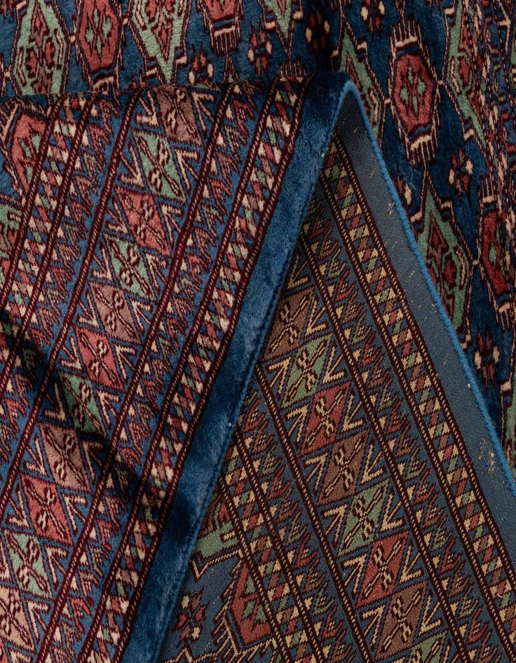 Detail image of  4' 2 x 5' 6  Hand Knotted Bokhara Oriental Wool Rug
