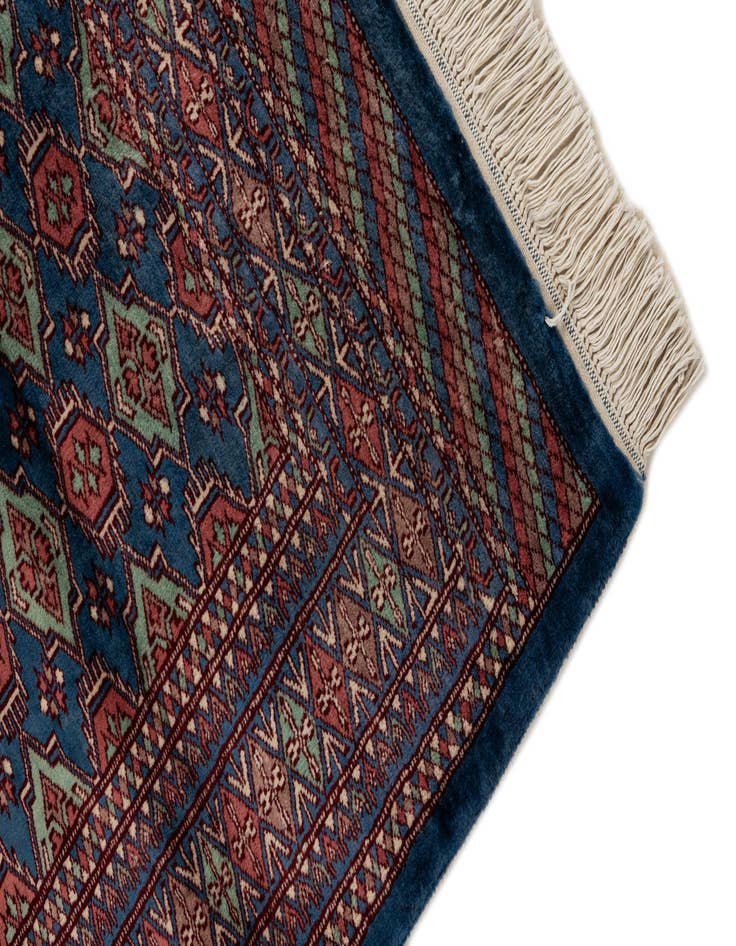 Detail image of  4' 2 x 5' 6  Hand Knotted Bokhara Oriental Wool Rug