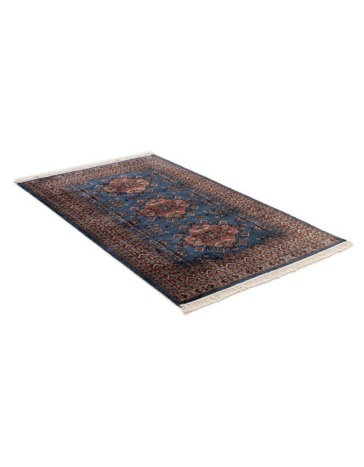 Detail image of  4' 2 x 6' 7  Hand Knotted Bokhara Wool Rug