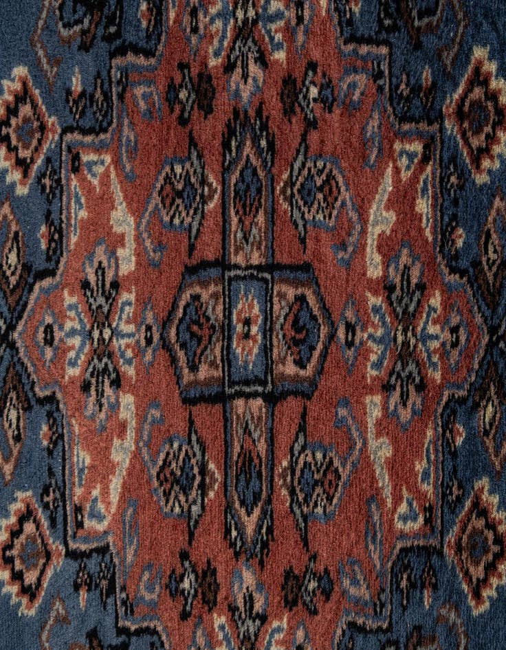 Detail image of  4' 2 x 6' 7  Hand Knotted Bokhara Wool Rug