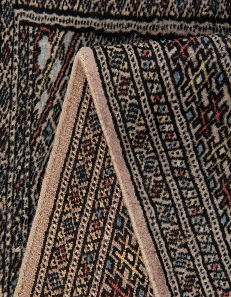 Detail image of  2' 9 x 4'  Hand Knotted Bokhara Wool Rug
