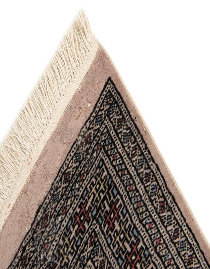 Detail image of  2' 9 x 4'  Hand Knotted Bokhara Wool Rug