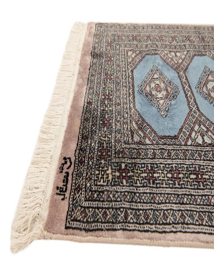 Detail image of  2' 9 x 4'  Hand Knotted Bokhara Wool Rug