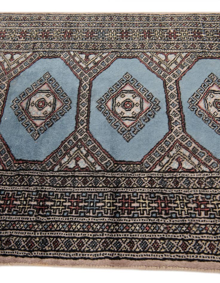 Detail image of  2' 9 x 4'  Hand Knotted Bokhara Wool Rug