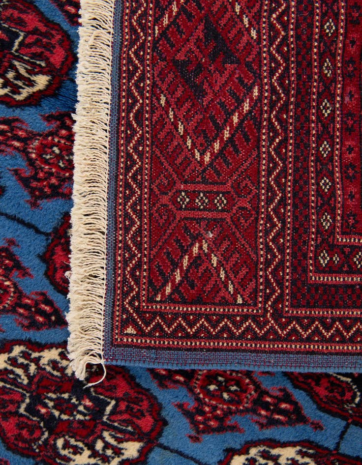 Detail image of  4' 2 x 6' 6  Hand Knotted Bokhara Wool Rug