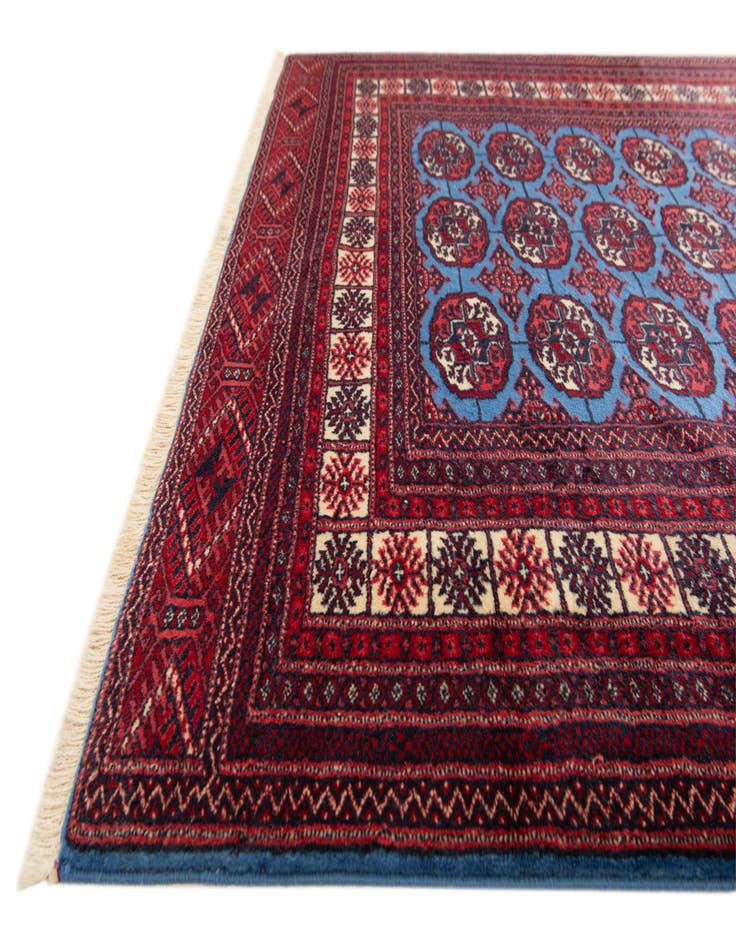 Detail image of  4' 2 x 6' 6  Hand Knotted Bokhara Wool Rug