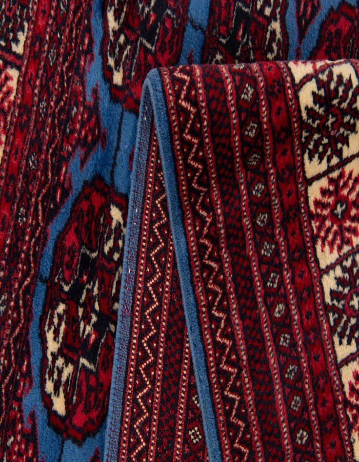 Detail image of  4' 2 x 6' 6  Hand Knotted Bokhara Wool Rug
