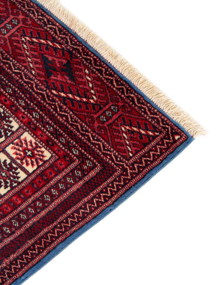 Detail image of  4' 2 x 6' 6  Hand Knotted Bokhara Wool Rug