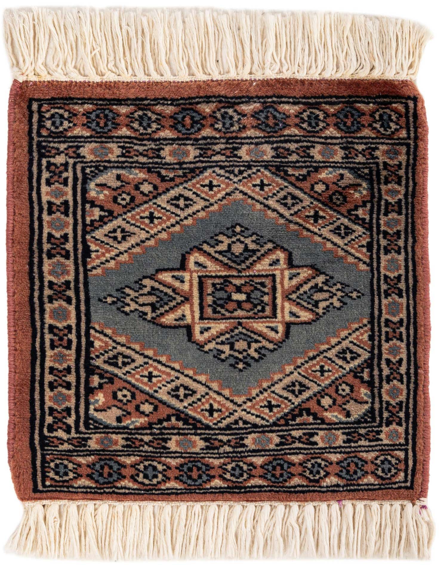 Primary image  1' x 1' 4  Hand Knotted Bokhara Oriental Wool Rug