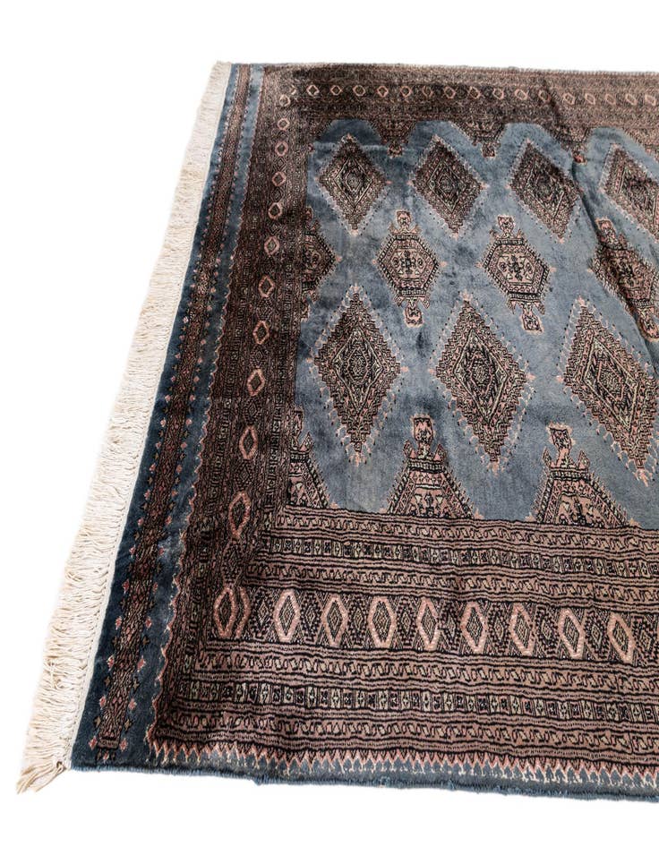 Detail image of  6' 2 x 8' 10  Hand Knotted Bokhara Oriental Rug