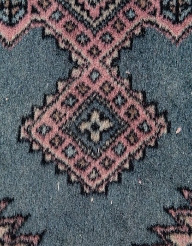 Detail image of  2' 7 x 4'  Hand Knotted Bokhara Oriental Wool Rug