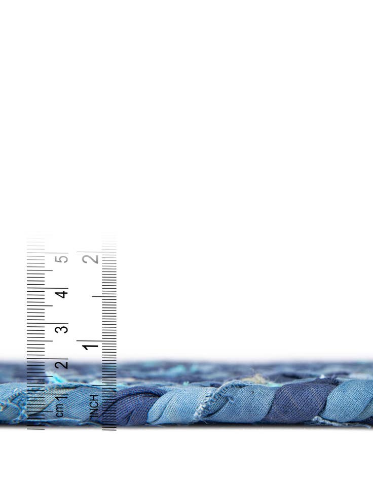 Detail image of  8' x 10'  Hand Braided Chindi Rug