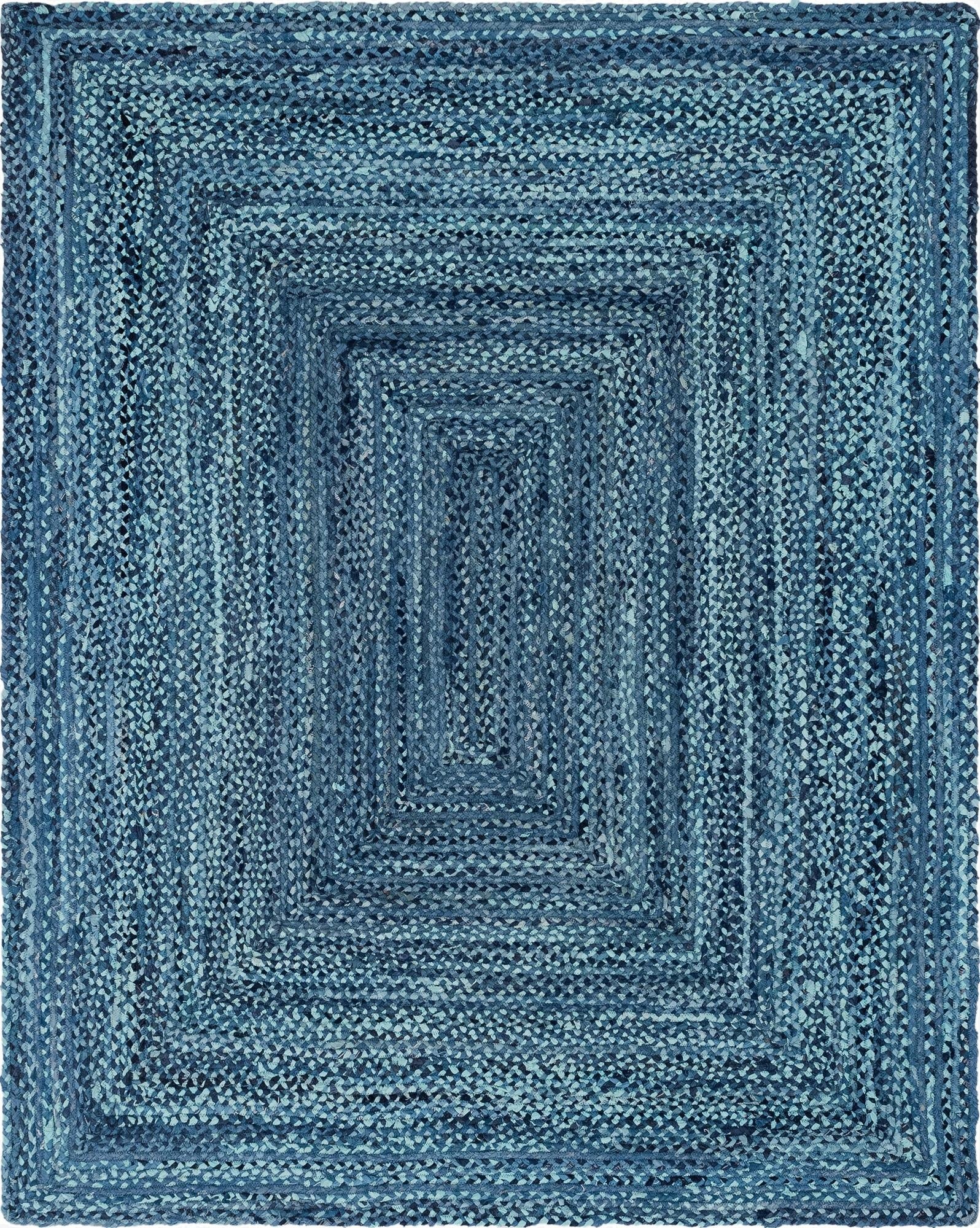  8' x 10'  Hand Braided Chindi Rug