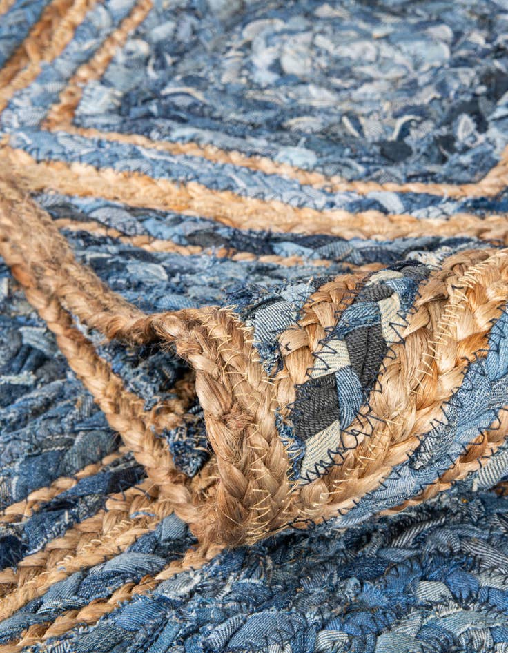 Detail image of  8' x 10'  Hand Braided Jute Rug