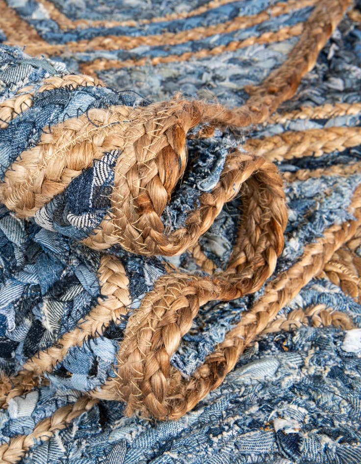 Detail image of  8' x 10'  Hand Braided Jute Rug